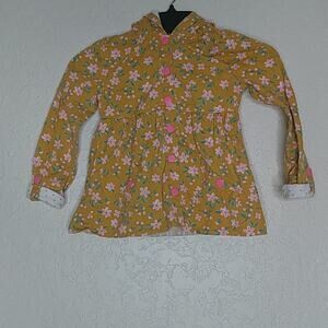 Little Lass Floral Hooded Jacket Size 5